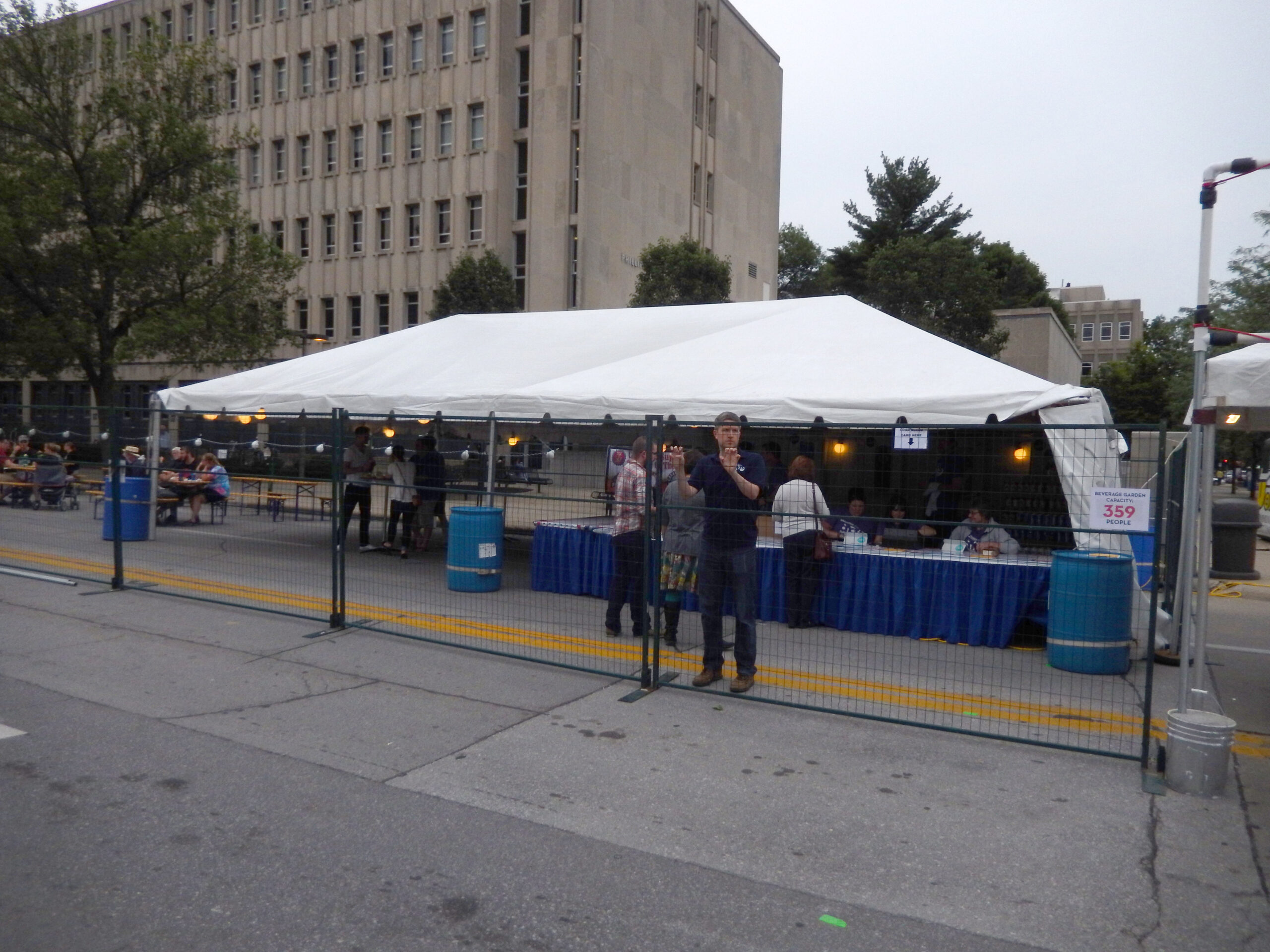 Just opened beer garden at the 2015 Iowa City Jazz Festival