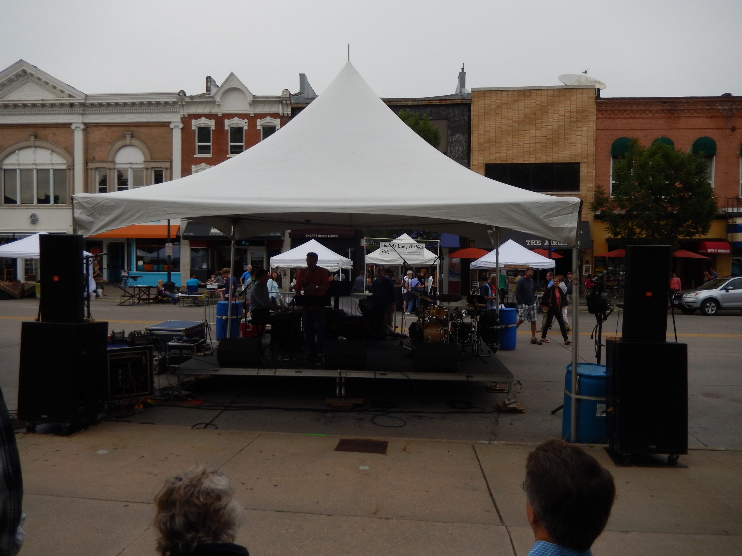 Local Stage with tent at the Iowa City Jazz Fest 2015 c