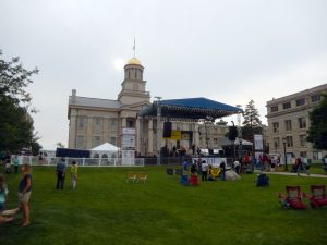 Main stage with VIP tents at Iowa City Jazz Fest 2015