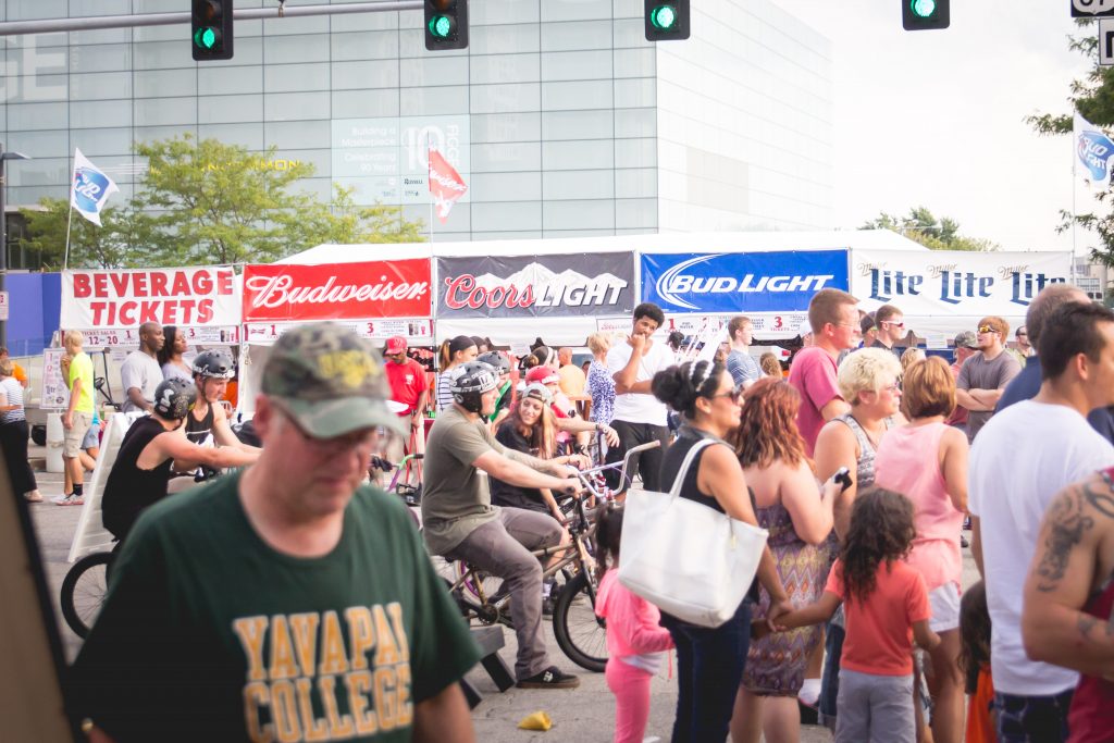 People at 2015 Bix Street Fest in Downtown Davenport