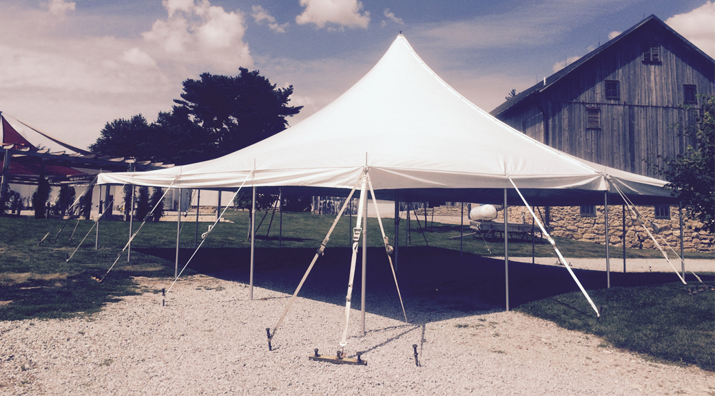 Tents at Sutliff Cider Company for 2015 RAGBRAI bike event