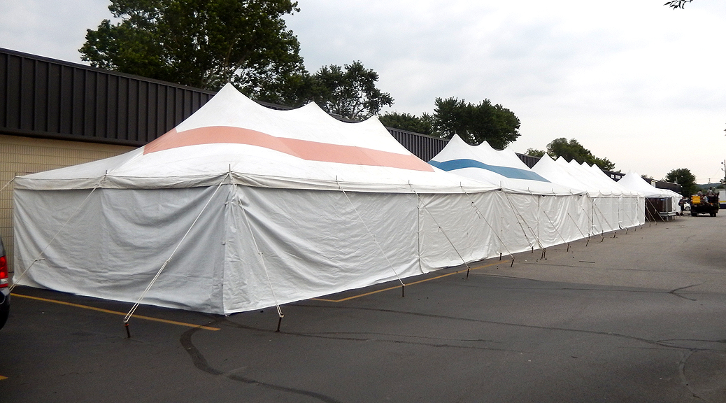 Tents at the 2015 Paul's annual tent event in Iowa City