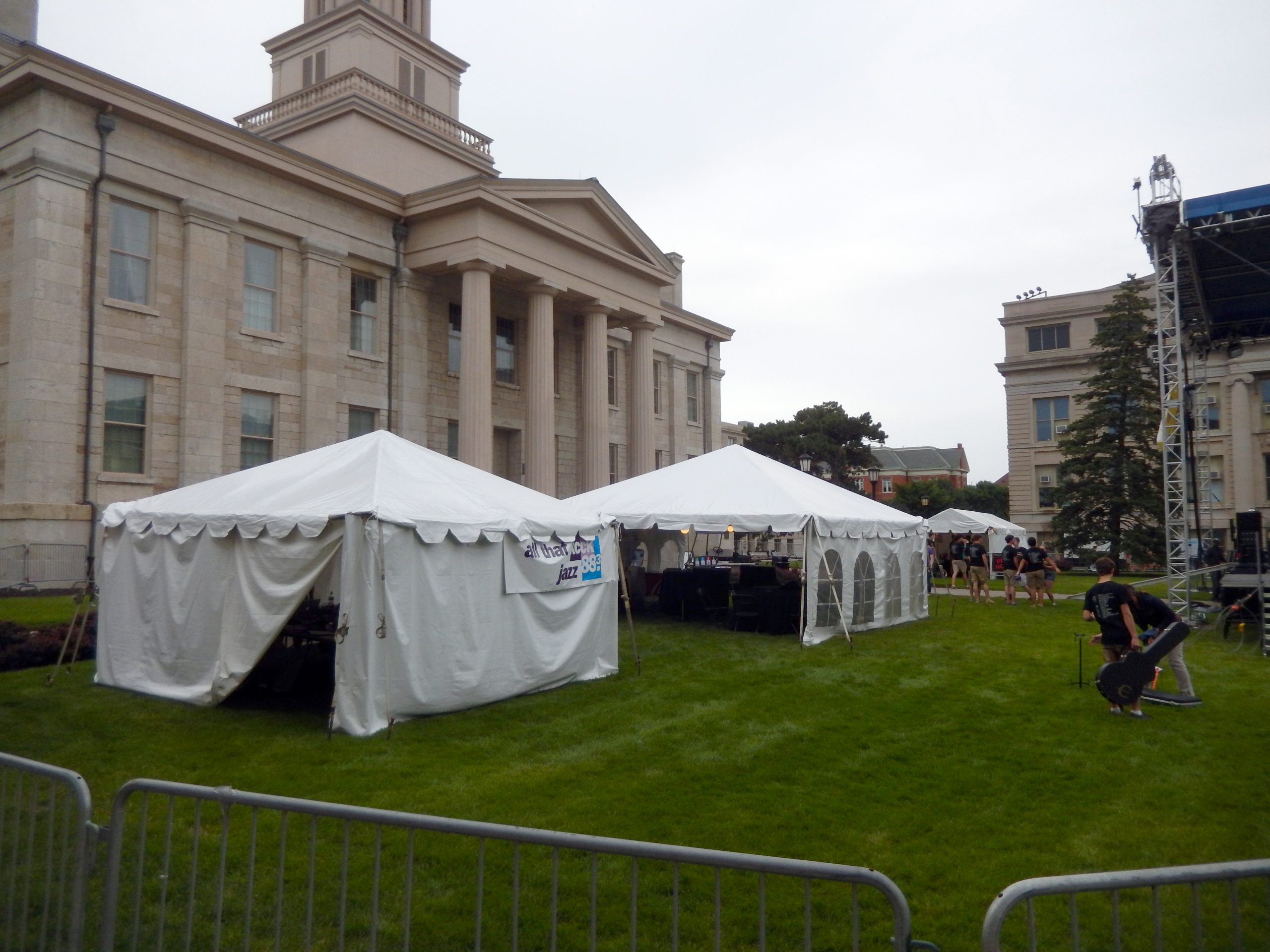 VIP tents at Iowa City Jazz Fest 2015