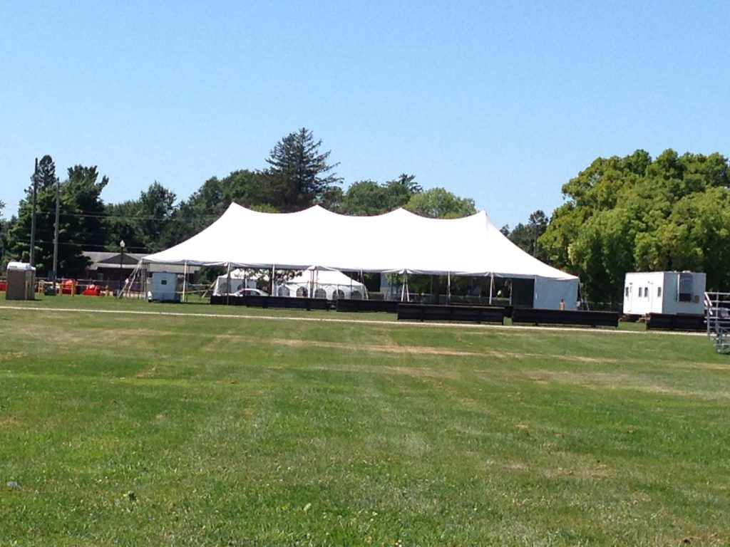 40' x 100' Rope and Pole tent at 2015 Mississippi Valley Fair in Davenport, Iowa