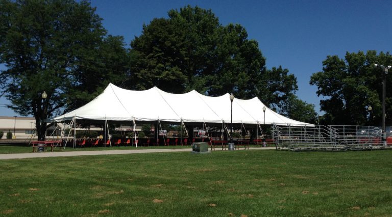 40' x 120' Rope and Pole tent at 2015 Mississippi Valley Fair