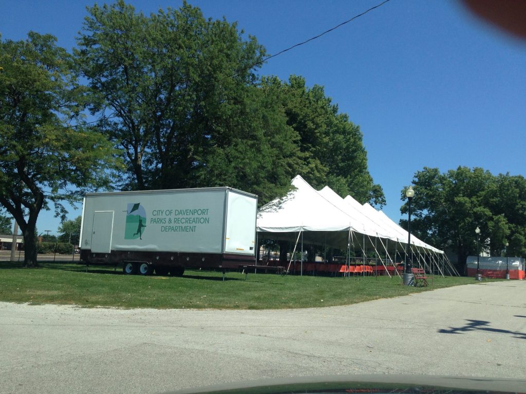 40' x 120' Rope and Pole tent at the 2015 Mississippi Valley Fair