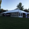 Outside quarter view of 40' x 80' Hybrid wedding tent