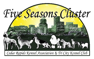 Five Seasons Cluster Cedar Rapids Kennel Association and Tri City Kennel Club logo