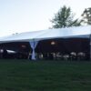 Looking into 40' x 80' Hybrid wedding tent with sheer drape