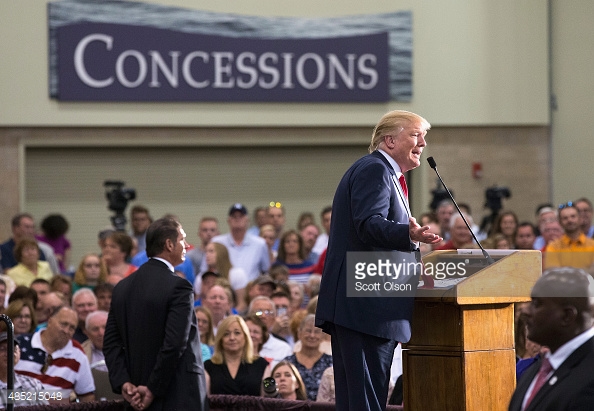 Presidential candidate Donald Trump at Grand River Center in Iowa