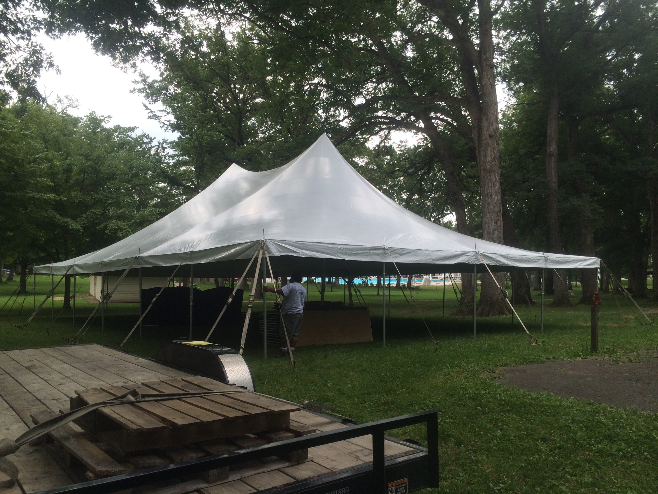 Tent for United National Foods company party
