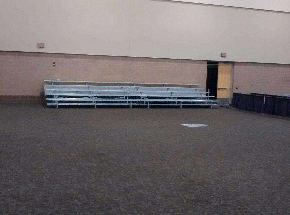 Bleacher Railing 5-Row Bleacher Rental w/ Railing | Seats 50 | 15' Long |
