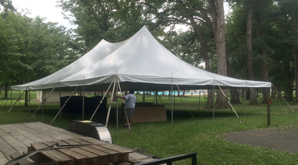 Company party tent rental in Iowa City