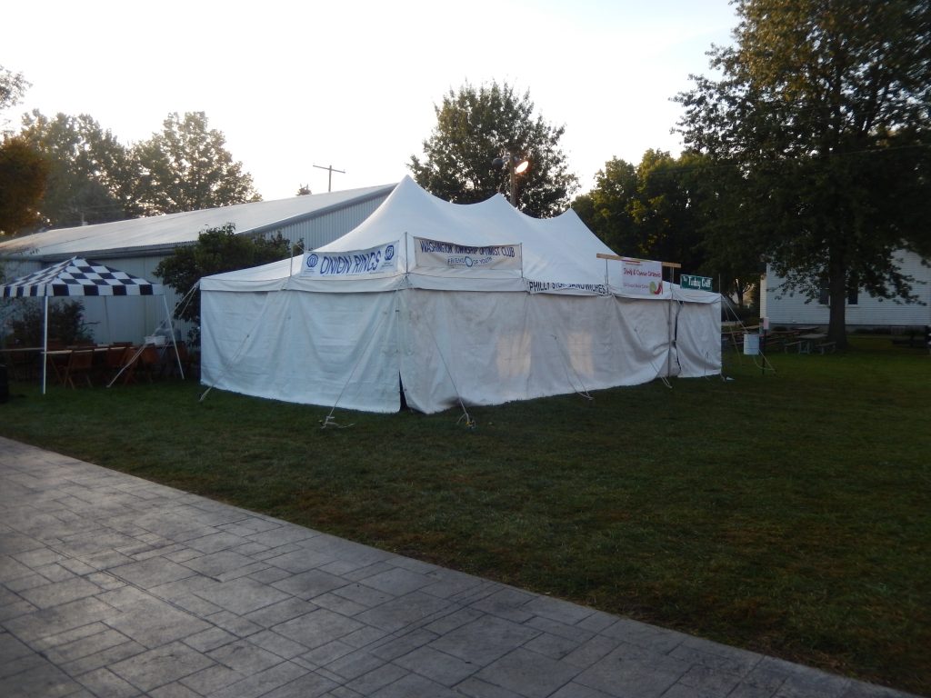 20' x 40' rope and pole for consessions tent in Kalona, Iowa