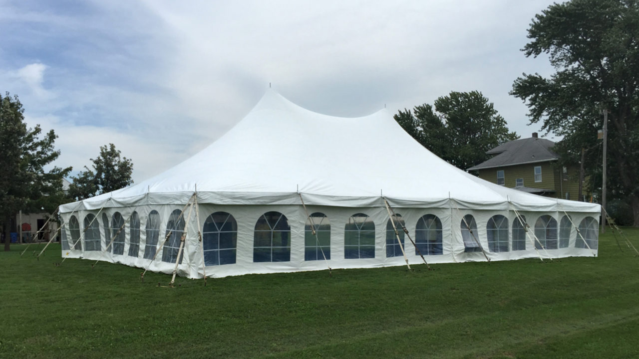 Backyard Wedding Reception Under A Tent In Kalona Iowa