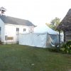 Concession tent 20' x 20' rope and pole tent for hand made soft pretzels