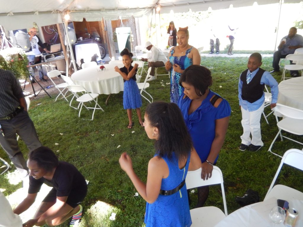 Events under wedding tent