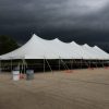 Slight chance of storms: 40' x 120' rope and pole tent