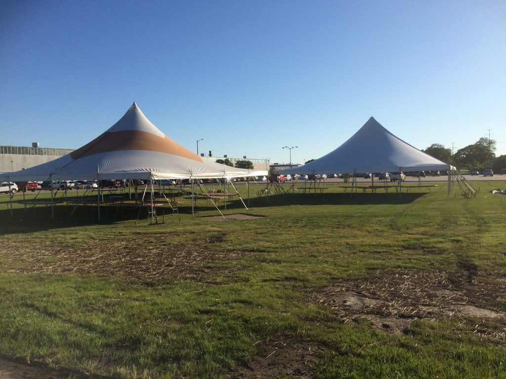 Two rope and pole tents in Bettendorf, Iowa