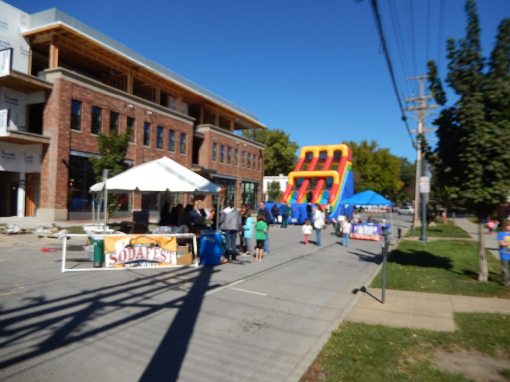 Kids area at the 2015 Northside Oktoberfest in Downtown District of Iowa City