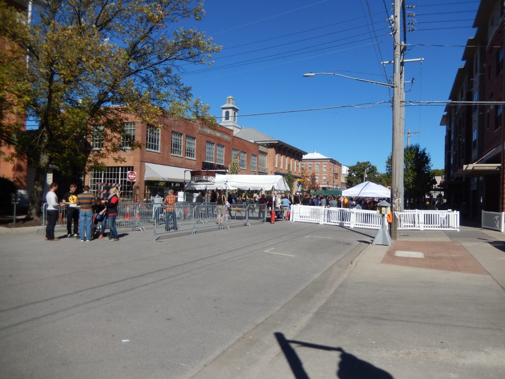 South Entrance to the 2015 Northside Oktoberfest in Downtown District of Iowa City 01