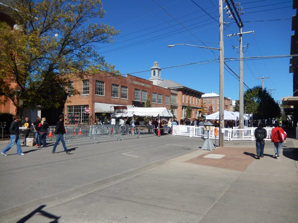 South Entrance to the 2015 Northside Oktoberfest in Downtown District of Iowa City 02