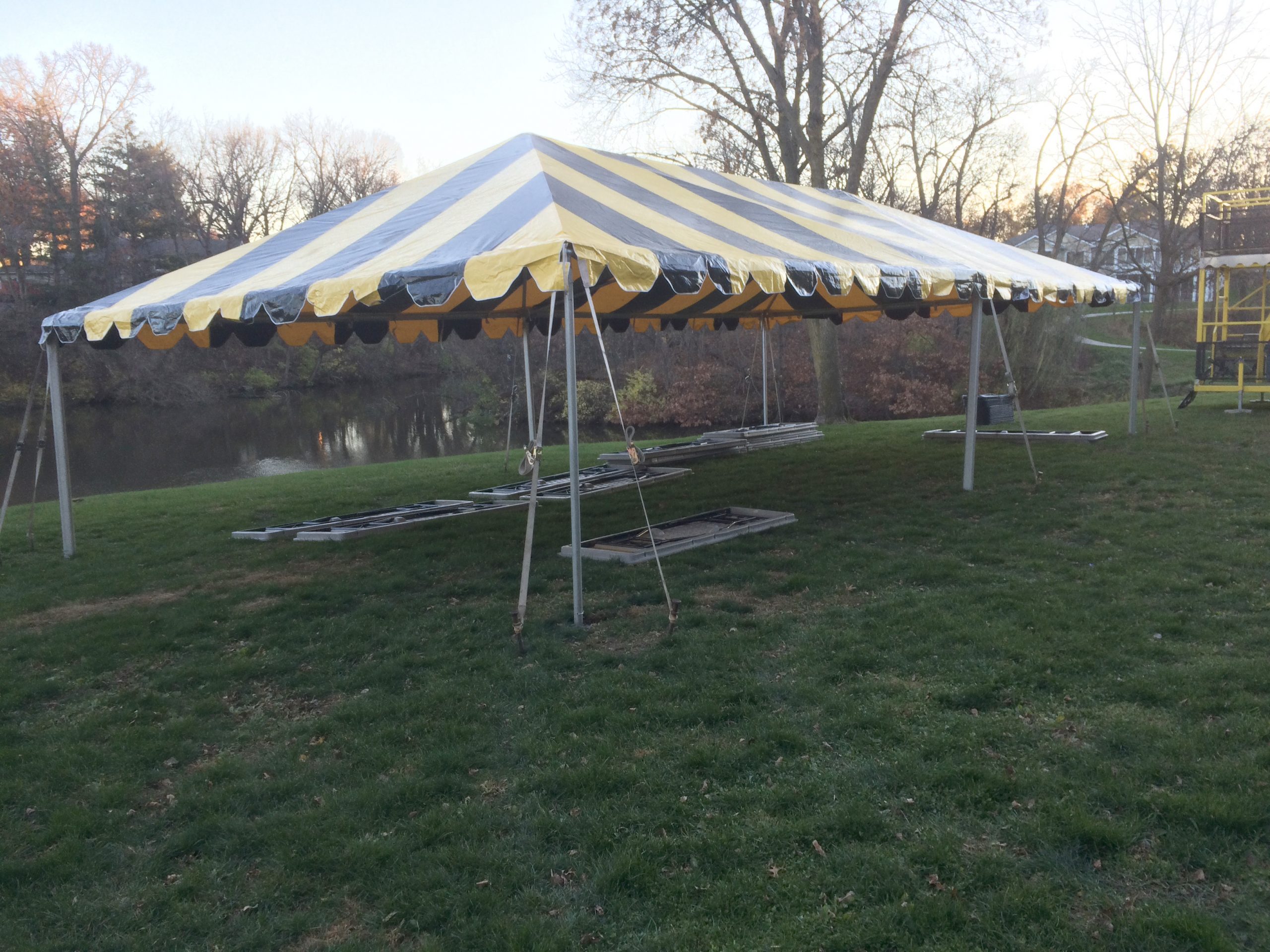 20′ x 40′ frame tent for a Tailgating event in Iowa
