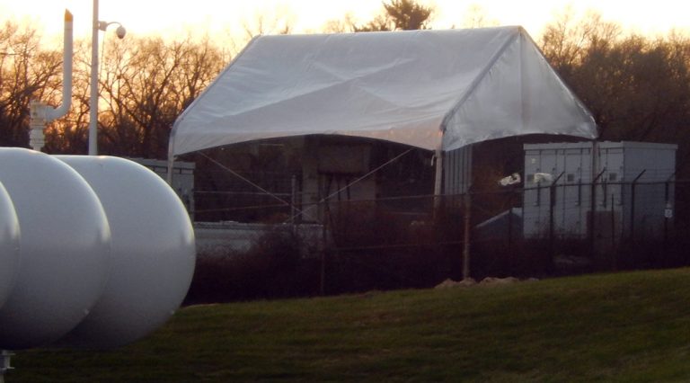 Temporary Tent Over Construction Site