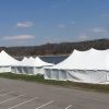 From left to right: 40' x 100' rope and pole, 20' x 40' rope and pole and 30' x 60' rope and pole tents
