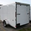 Back door of White 6'x12' enclosed cargo trailer Vin Number 2831