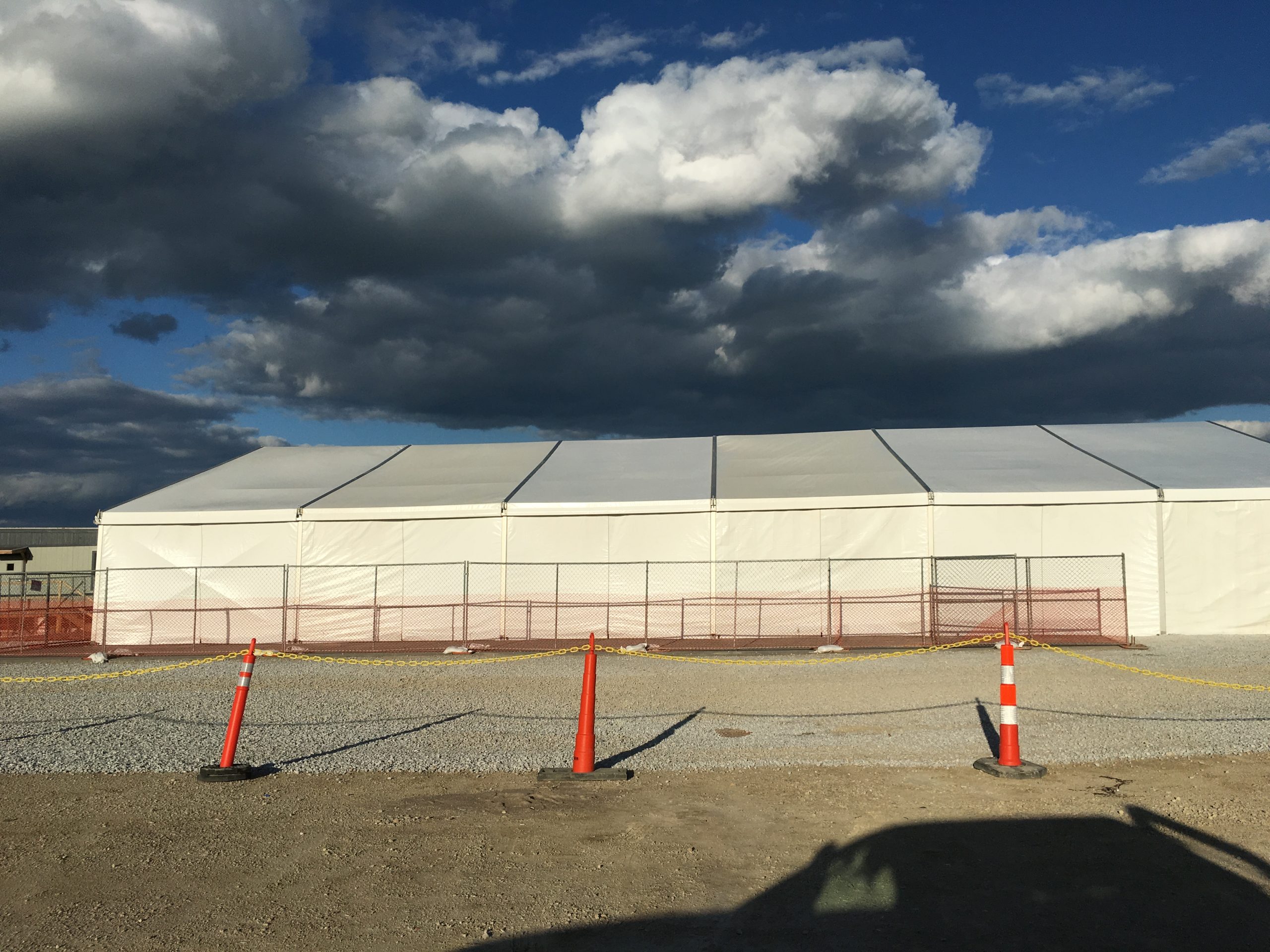 Side of 60' x 98' Losberger tent for Microsoft in West Des Moines, Iowa