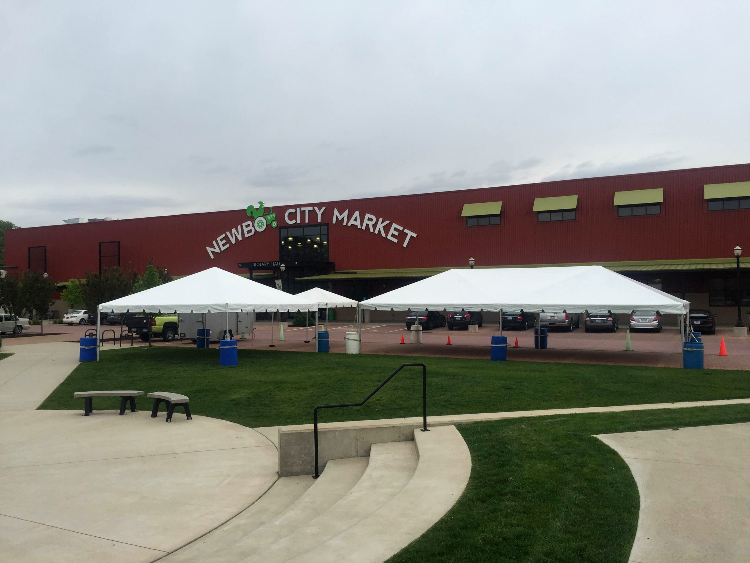 Tents for JDRF One Walk at NewBo City Market in Cedar Rapids, IA