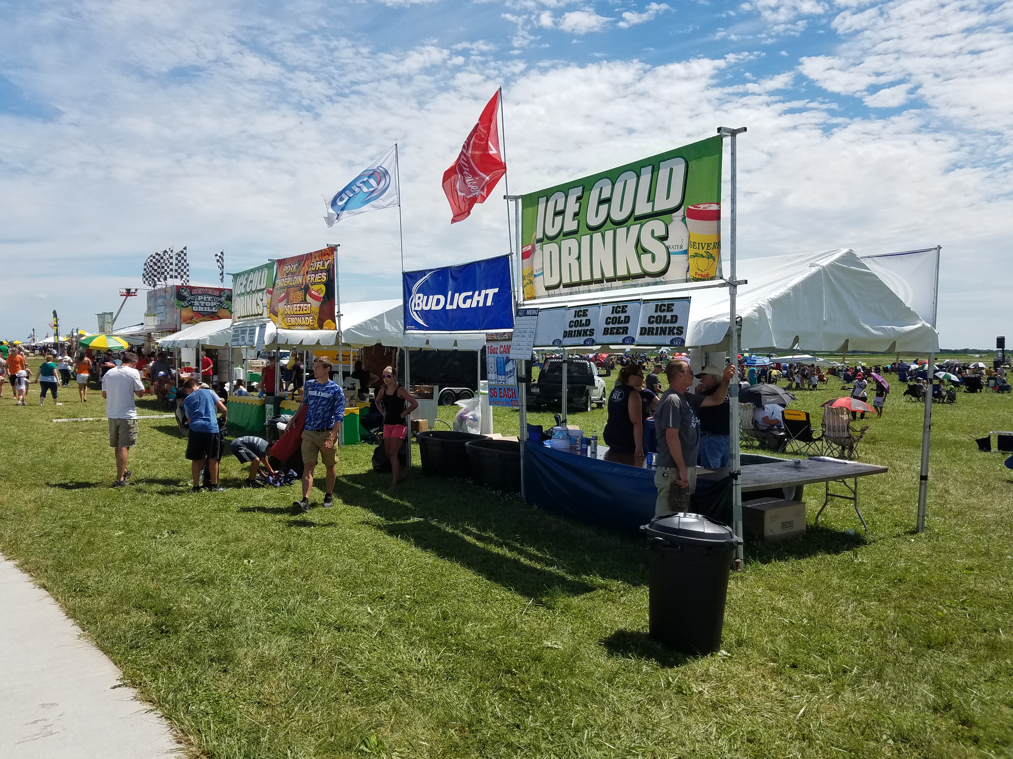 10' x 20' Frame concessions tents - beer tents at the 2016 Quad Cities Air Show