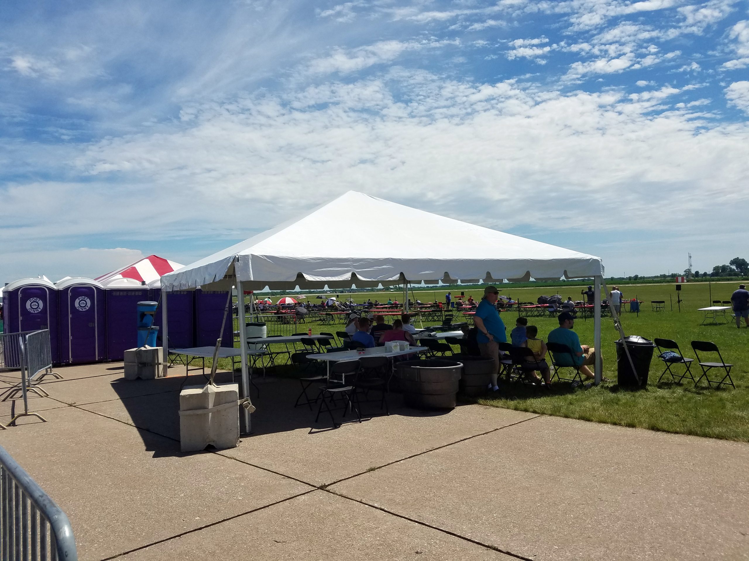 20' x 20' Frame tent at the 2016 Quad Cities Air Show