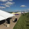 40' x 60' Hybrid tent, 20'x20' Frame tents and rope and pole tents in the distance for the 2016 Quad Cities Air Show