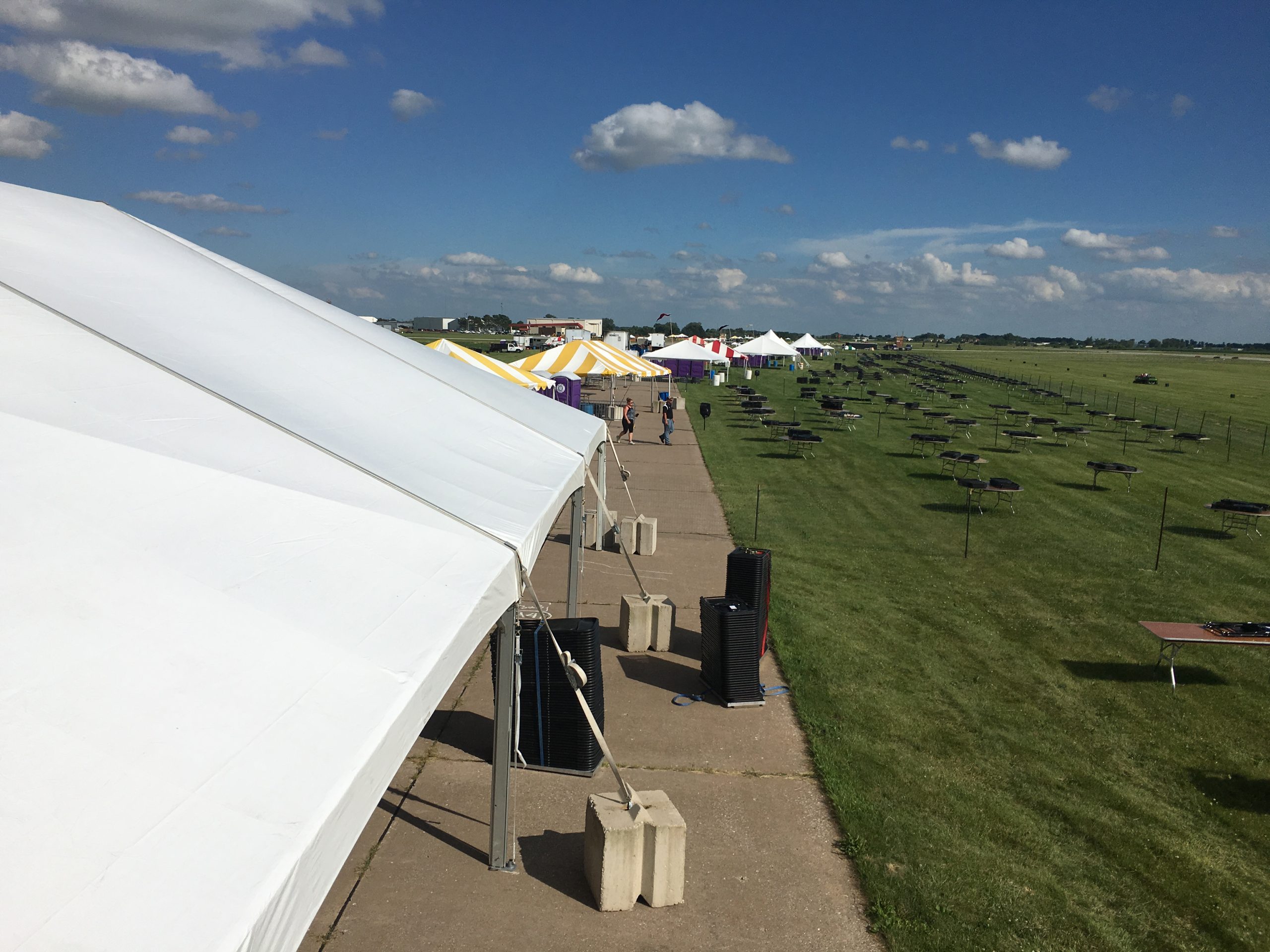 40' x 60' Hybrid tent and other tents at the 2016 Quad Cities Air Show