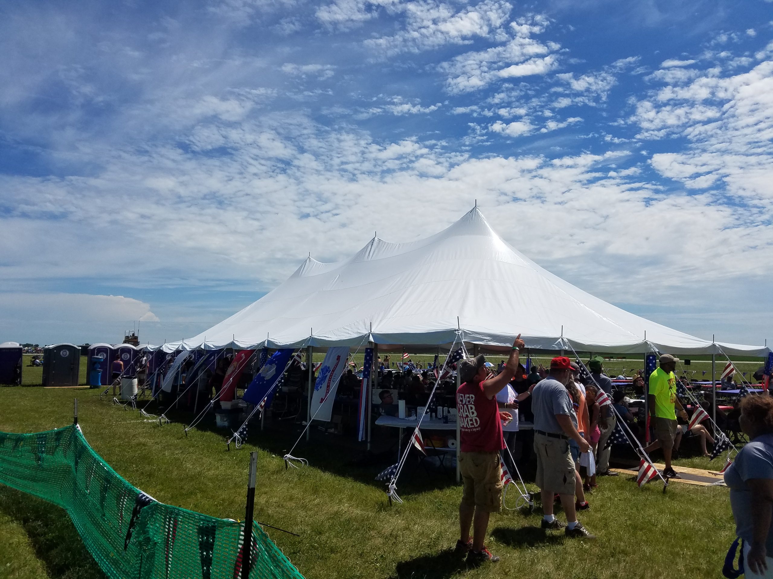 40' x 60' Rope and Pole tent at the 2016 Quad Cities Air Show