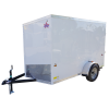6' x 10' white single axle enclosed trailer [sn2852] square