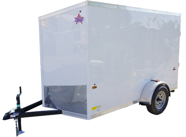6' x 10' white single axle enclosed trailer [sn2852] square