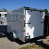 Back of 6' x 10' white single axle enclosed trailer [sn2852]