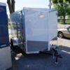 Front of 6' x 10' white single axle enclosed trailer [sn2852]