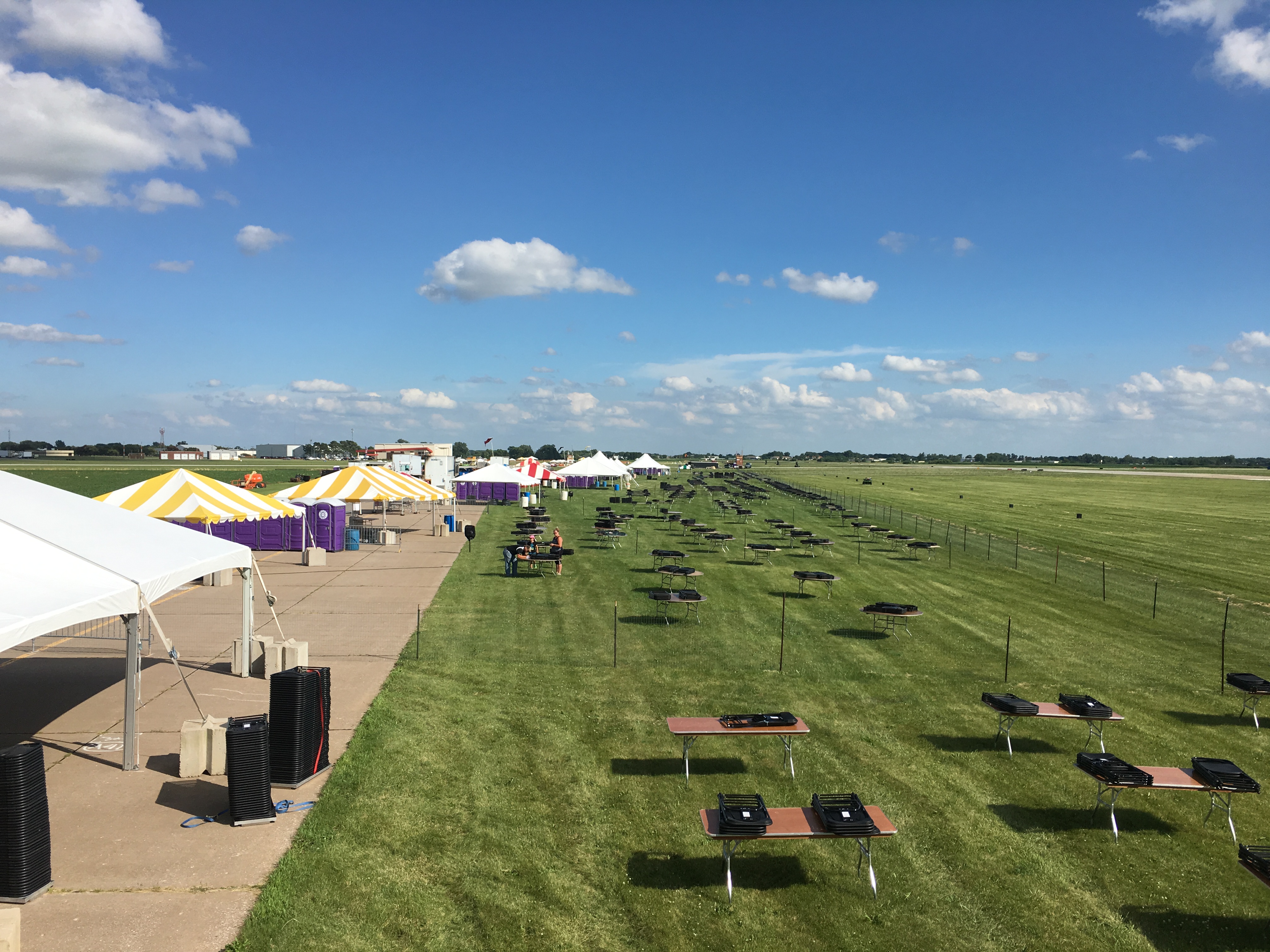 Lots of tents, tables and chairs at the 2016 Quad Cities Air Show