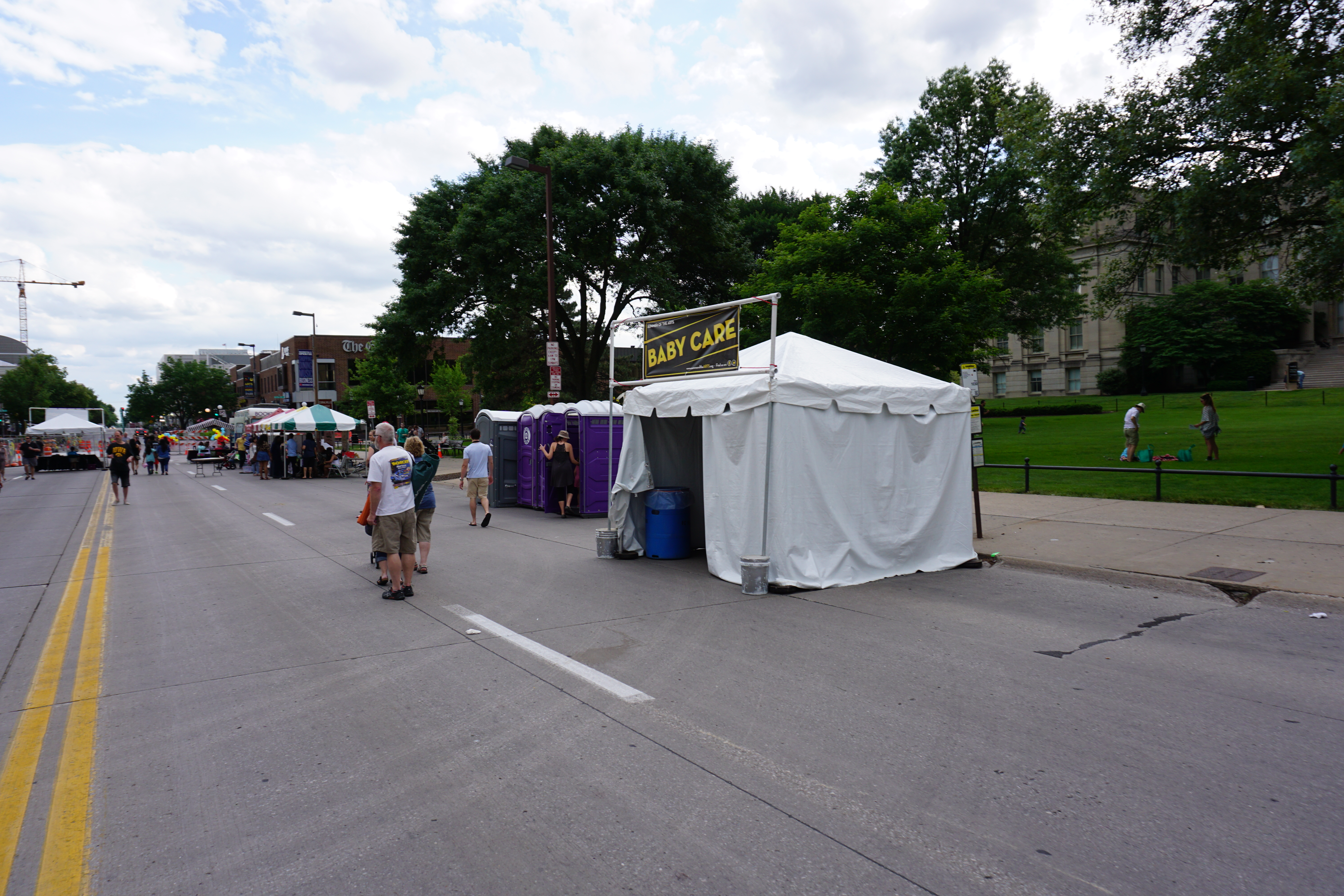 Pictures from the 2016 Iowa Arts Festival - Baby Care tent