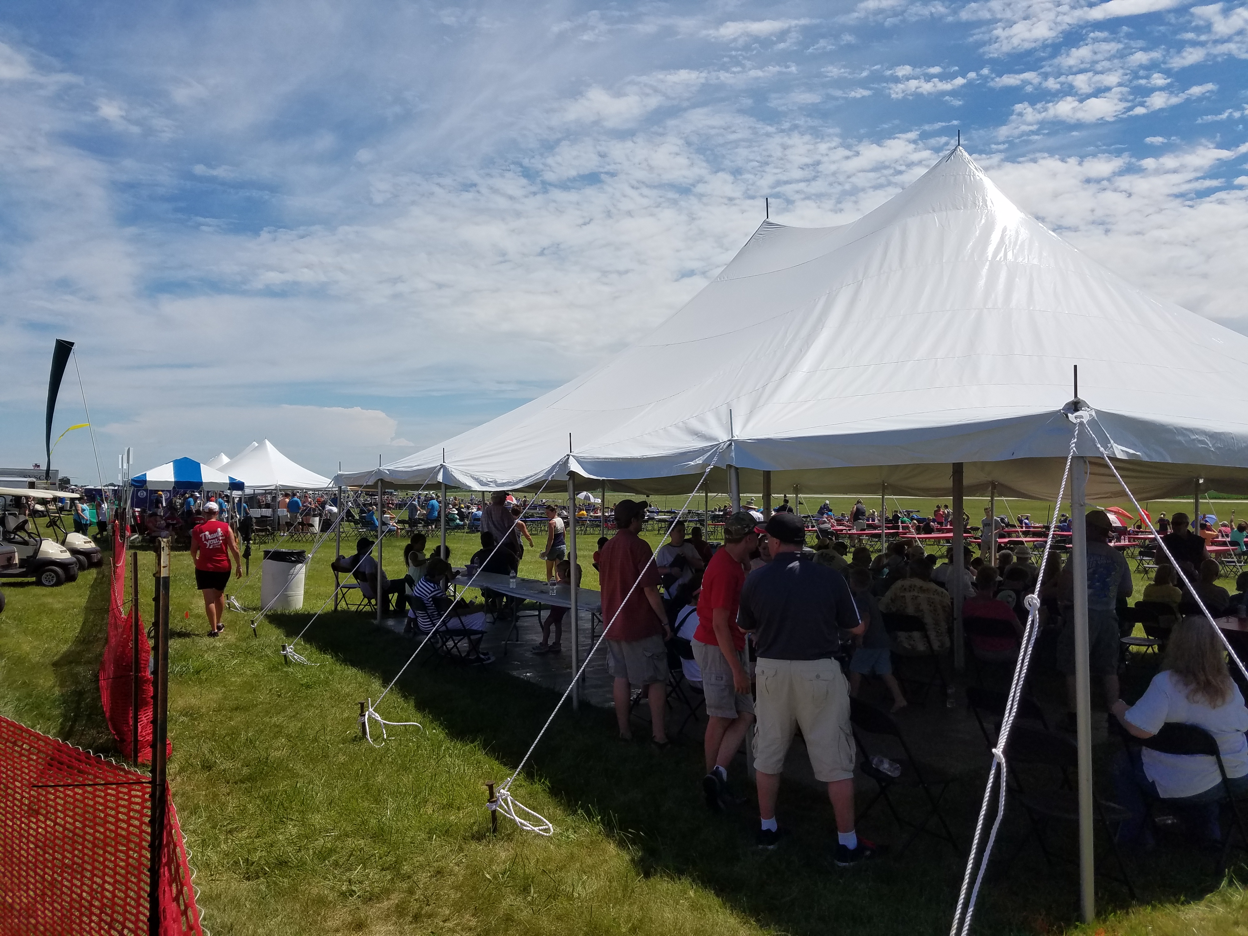 Really clean Rope and Pole tent tops at the Quad Cities Air Show