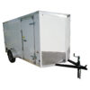 Rent 6' x 12' Enclosed Cargo Trailer - Single Axle - White - VIN-2831 (right side)