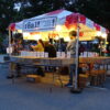10'x10' frame tent with globe lights at Jazz Festival in Iowa City, IA