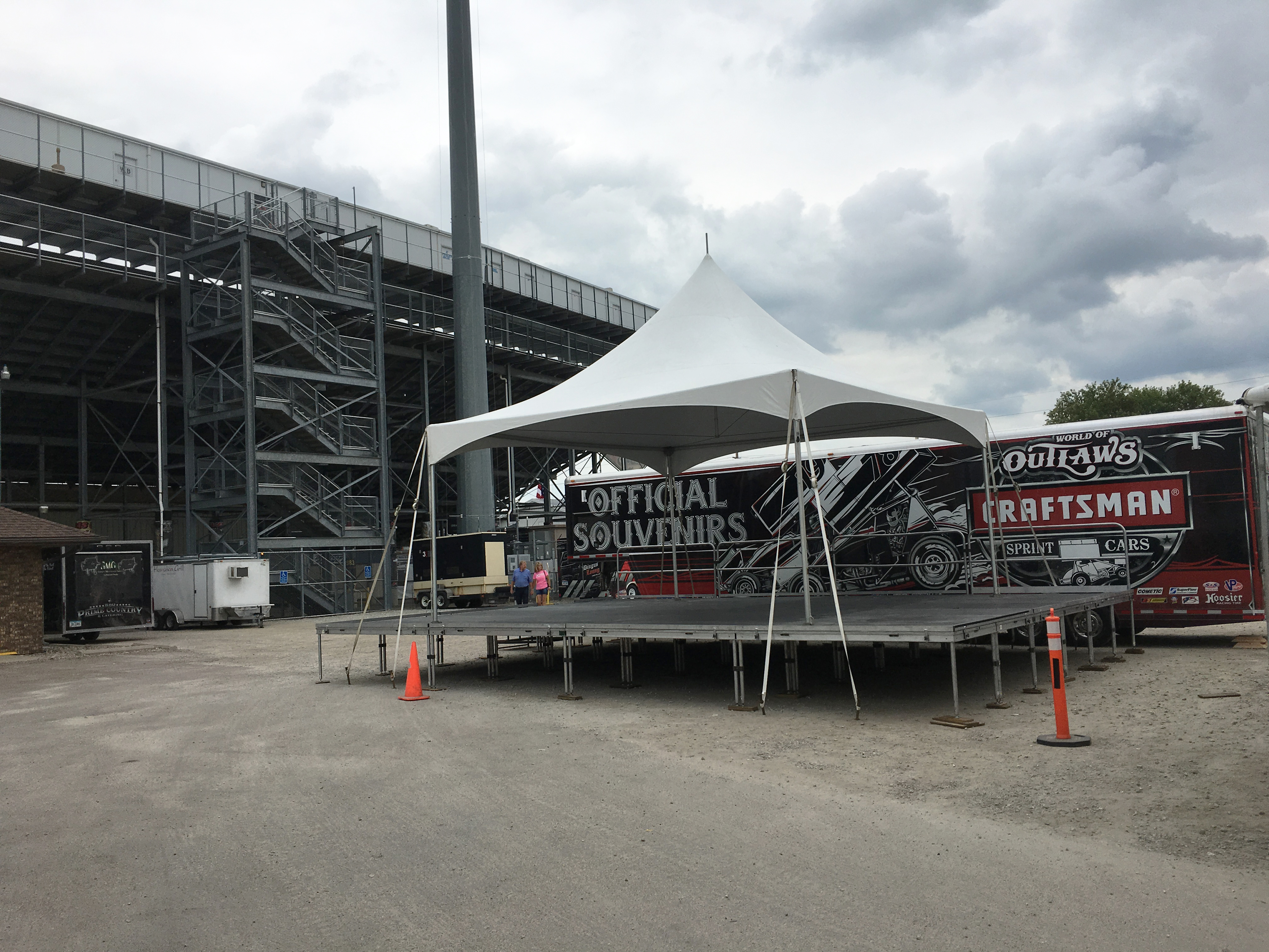 24' x 32' stage at the Knoxville Raceway (Marion County Fairgrounds) in Iowa