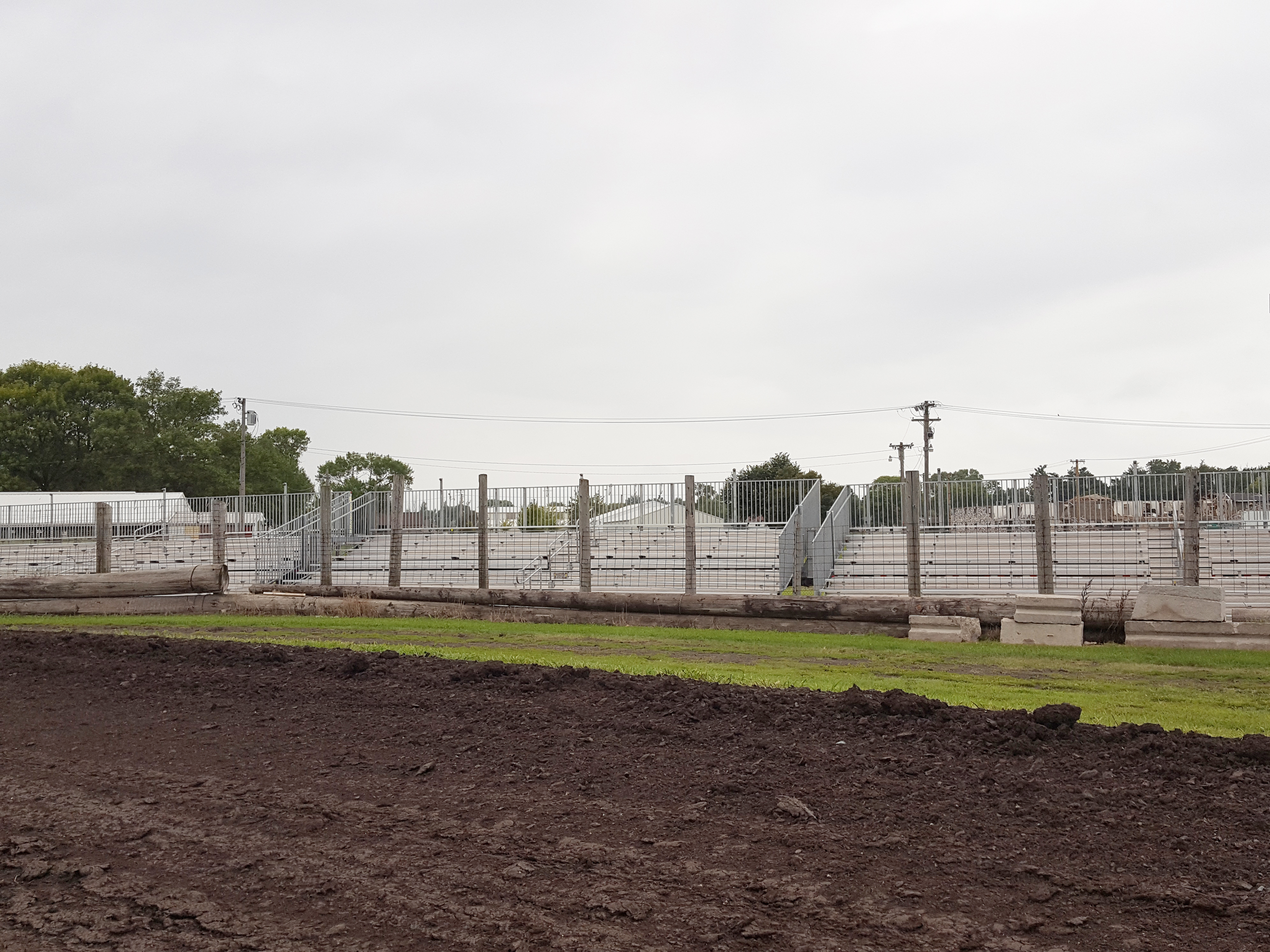 Additional seating with towable bleachers at Benton County Speedway in Vinton, IA