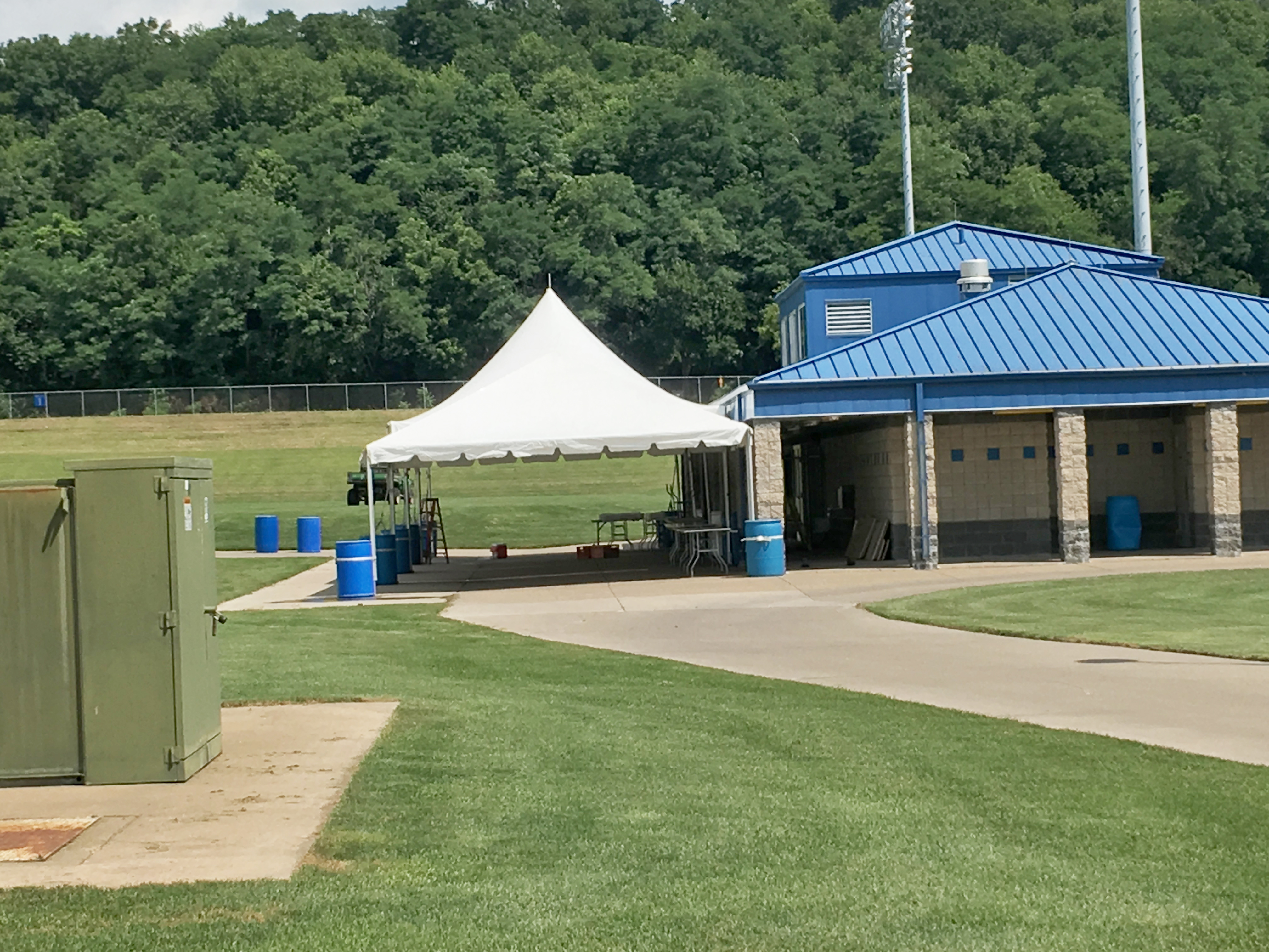 Frame tent at the Muscatine Soccer Complex