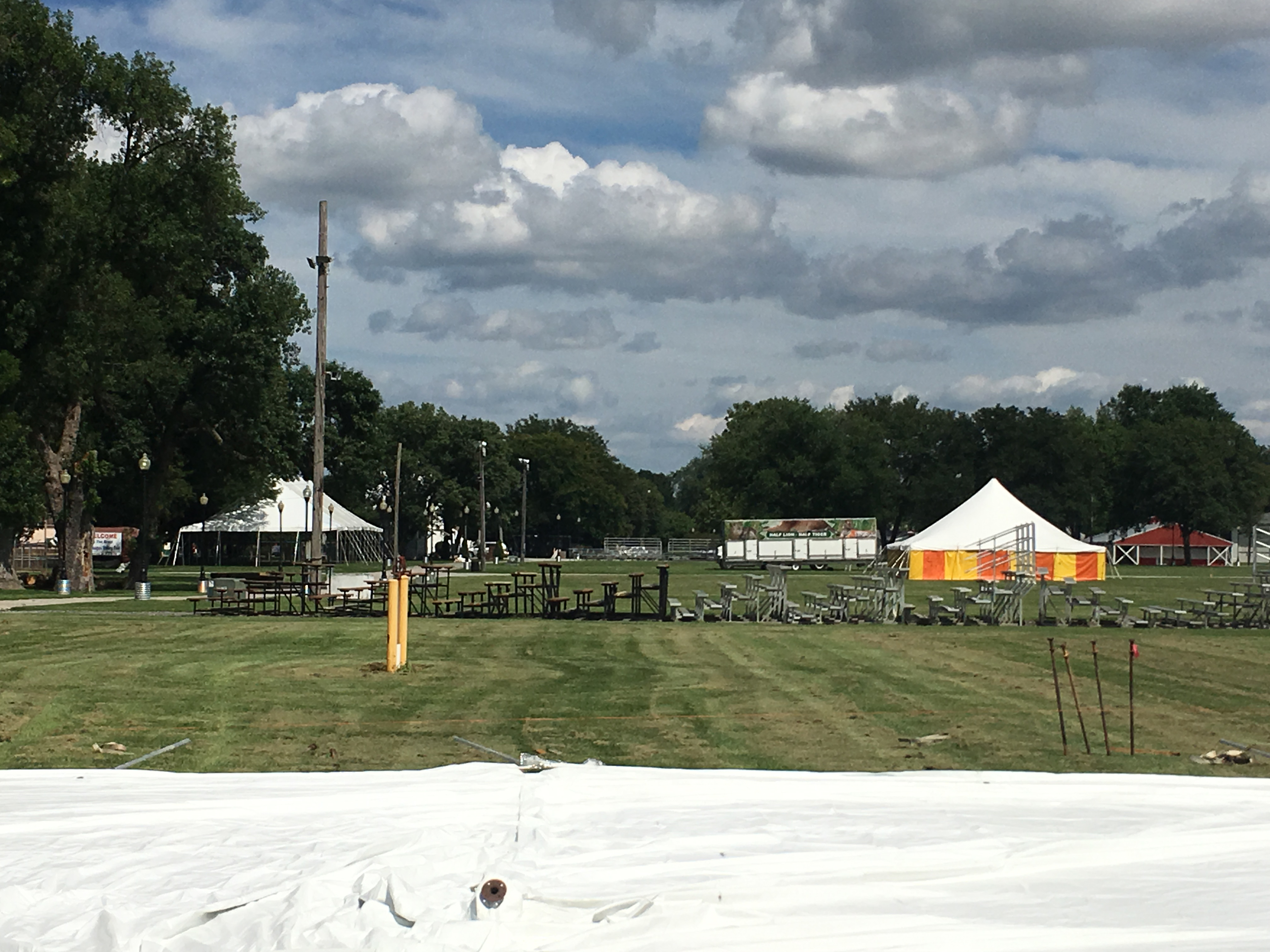 Multiple tents set up at the Mississippi Valley Fair 2016